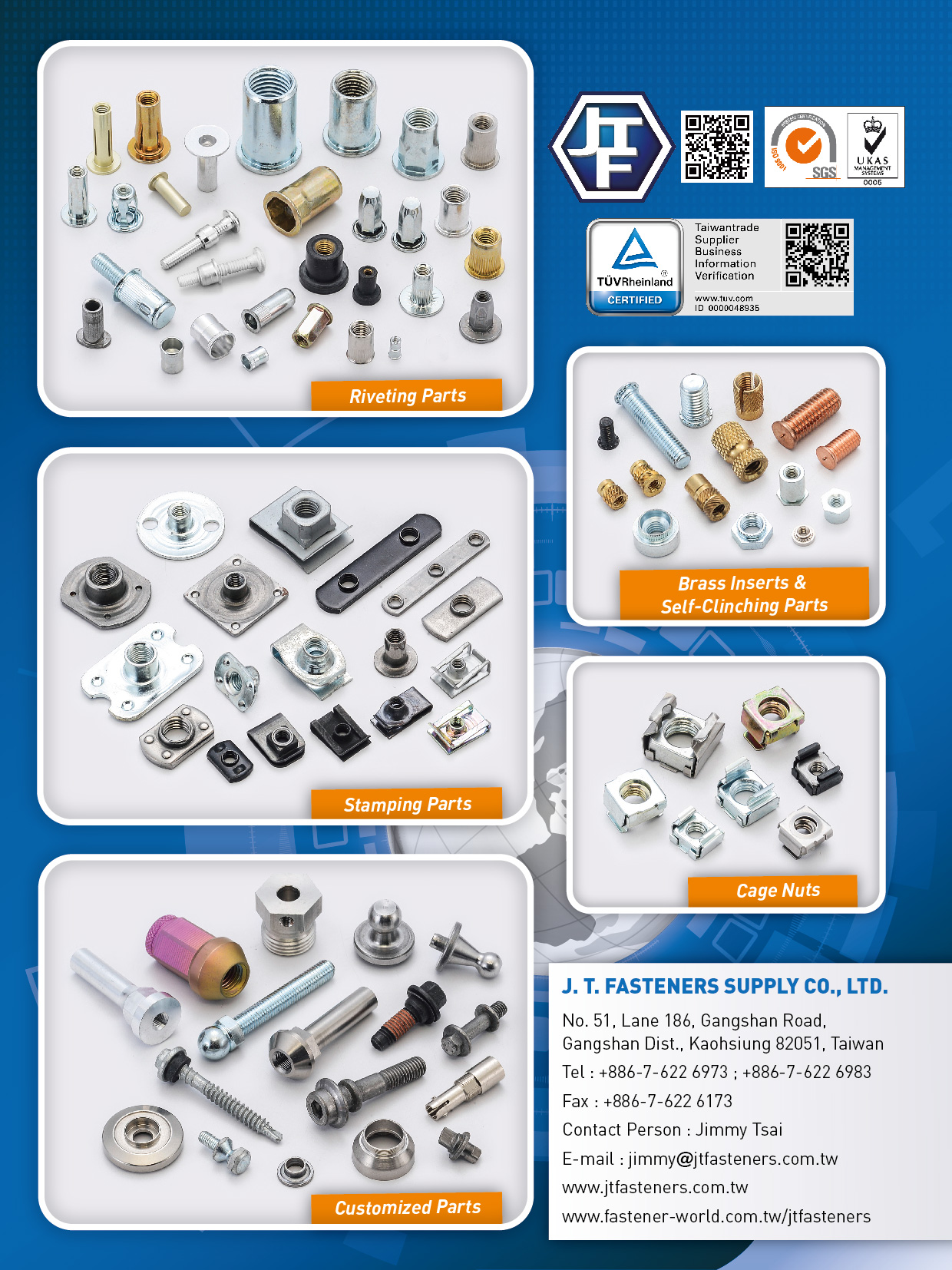 J. T. FASTENERS SUPPLY CO., LTD.  Online Catalogues