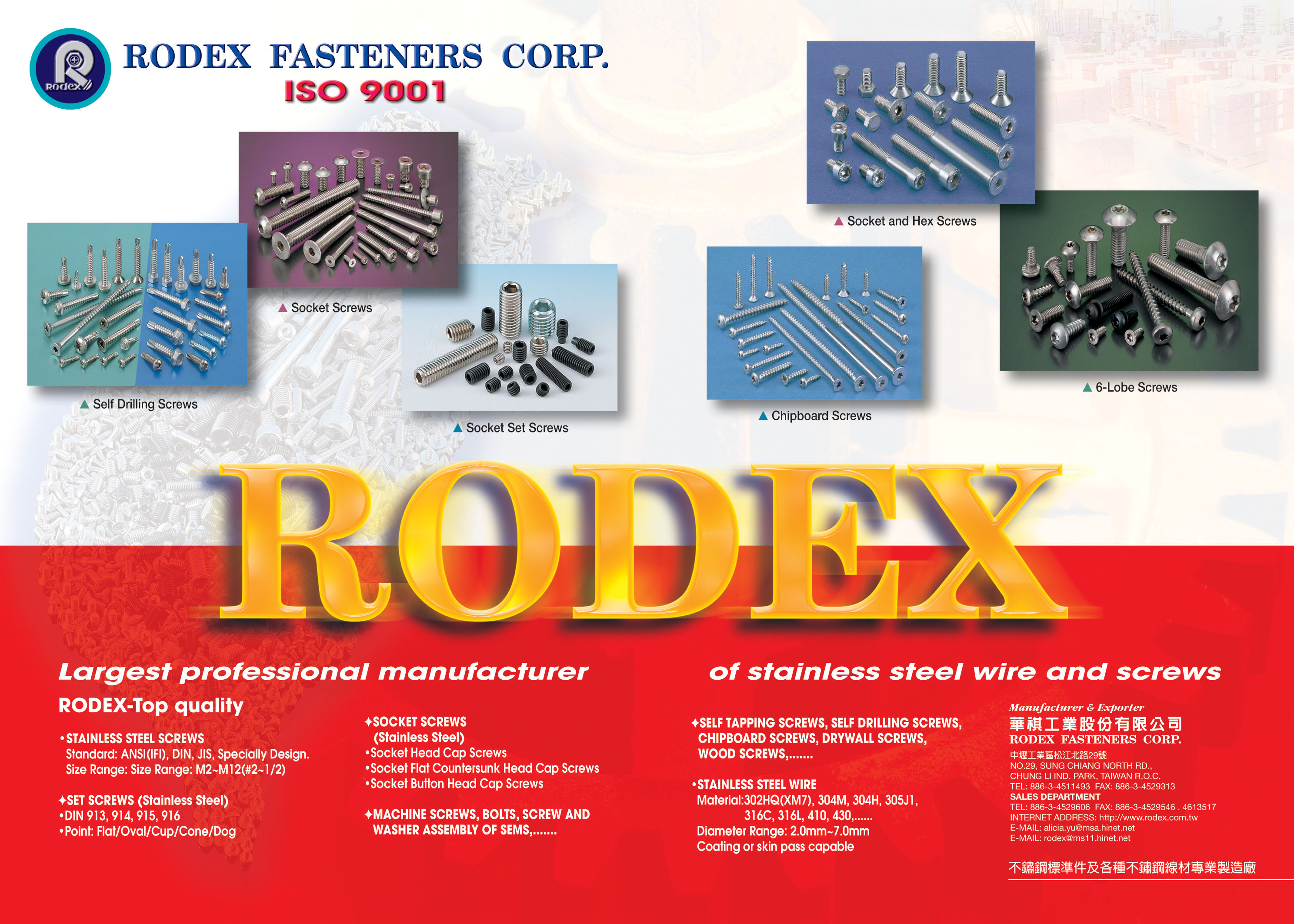 RODEX FASTENERS CORP. Online Catalogues