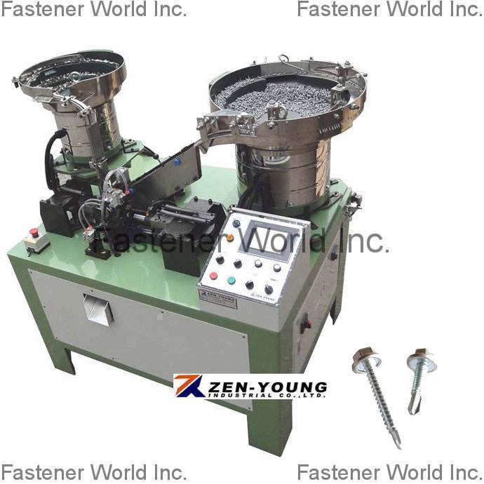 ZEN-YOUNG INDUSTRIAL CO., LTD.  , STAINLESS STEEL CAP & SELF-DRILLING/ TAPPING SCREW ASSEMBLY MACHINE , Stainless Steel Cap & Self - Drilling / Tapping Screw Assembly Machine