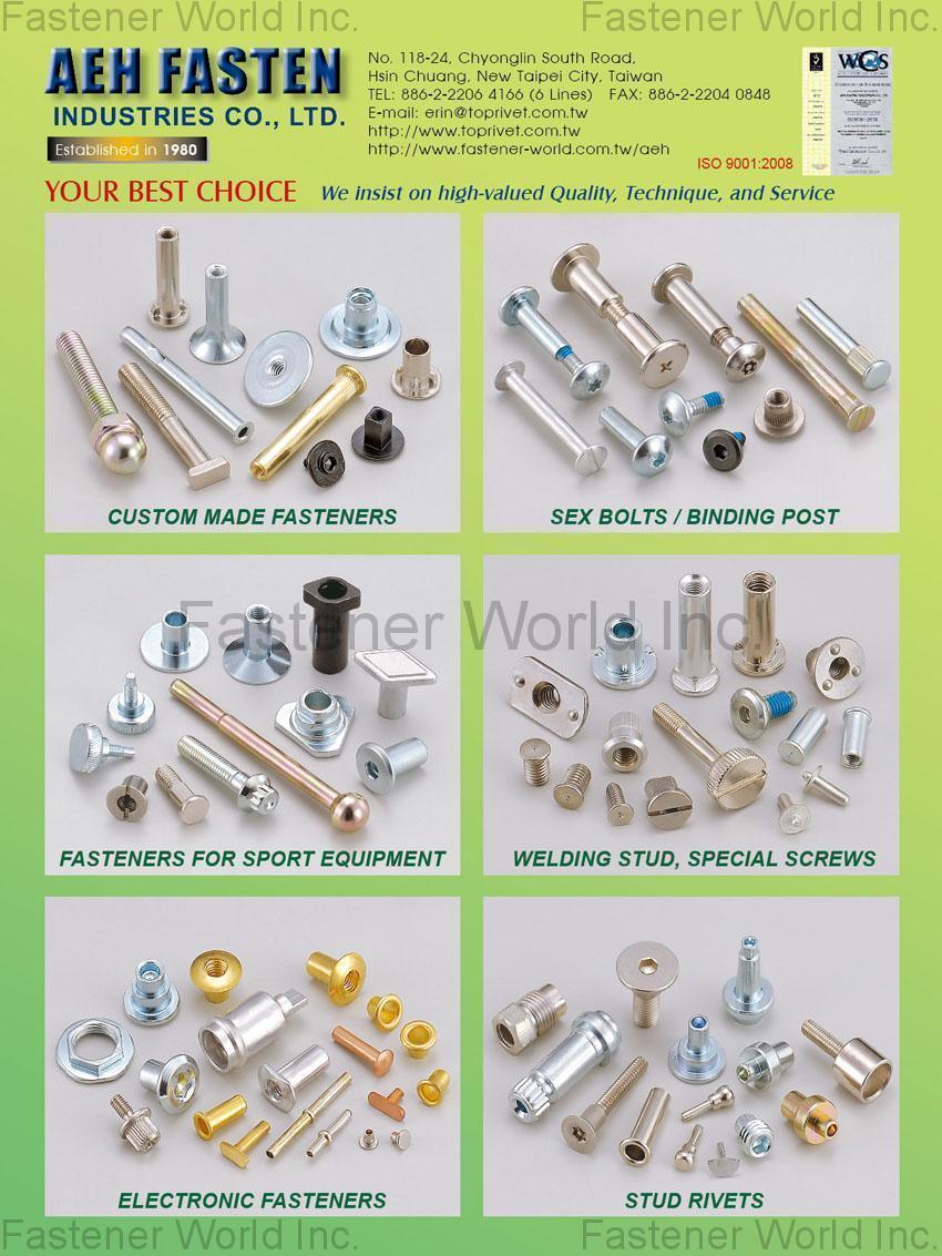 Bolts Custom Made Fastener, Sex Bolts, Binding Post, Fasteners For Sport Equipment, Welding Stud, Special Screws, Electronic Fastener, Stud Rivets