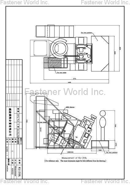 KEIUI INTERNATIONAL CO., LTD. , Self-Drilling Screw Forming Machine KU-250L , Self-drilling Screw Forming Machine