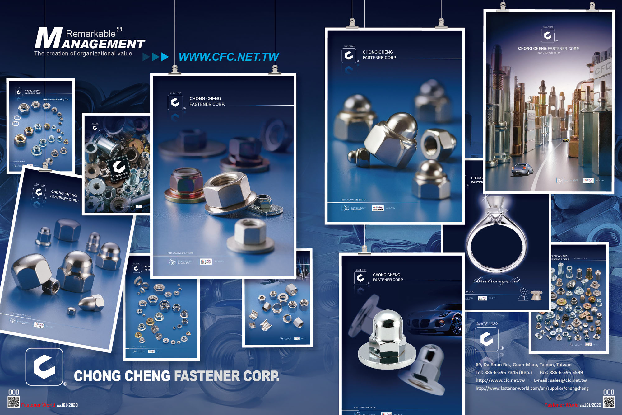 CHONG CHENG FASTENER CORP. (CFC) , Hex Nut with Flat & Conical Washer, Flange Nylon Insert Lock Nut, HEX NUT WITH SPECIAL WASHER, CONICAL SPRING WASHER NUT, CONICAL WASHER NUT, NYLON INSERT NUT WITH WASHER, SPECIAL CONICAL WASHER NUT, DIN 1587, DIN934, DIN982, DIN 985, DIN 986, DIN 917, DIN 562, DIN557, DIN929, DIN928, DIN439, DIN 6923, DIN 6926, DIN6334, DIN980, DIN980V All Metal prevailing Torque, DIN6330, HEX FLANGE CAP NUT, FIN HEX NUT, HEX NYLON INSERT LOCK NUT (NE/NM), HEX THIN NYLON INSERT LOCK NUT (NTE/NTM), HEX FLANGE NUT (SERRATION/ WITHOUT SERRATION), HEX KEPS NUT, ACORN CAP NUT, SQUARE NUT, HEX SLOTTED NUT, HEX JAM  , Acorn Nuts