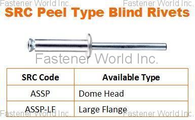 SPECIAL RIVETS CORP. (SRC) , Peel Type Blind Rivets , Split Rivets