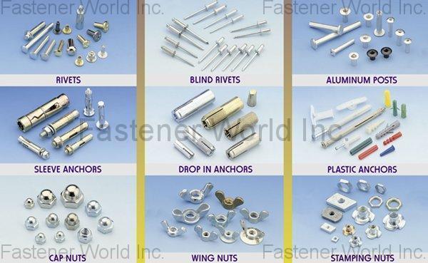 MASTER UNITED CORP.  , Wood Screw, Roofing Screw, Painting Screw, Furniture Screw, Back Panel Screw, Sems Screw, Special Screw, Thumb Screw, Wheel Bolts & Nuts , Blind Rivets