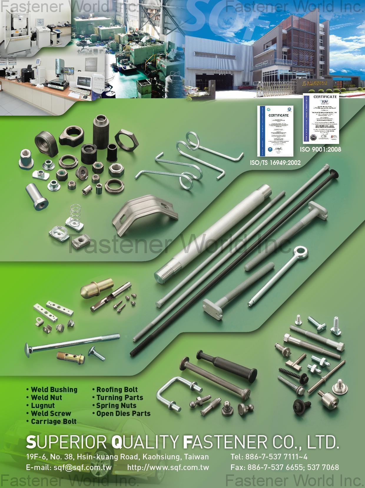 Weld Screws Weld Bushing, Weld Nut, Lug Nut, Weld Screw, Carriage Bolt, Roofing Bolt, Turning Parts, Spring Nuts, Open Dies Parts