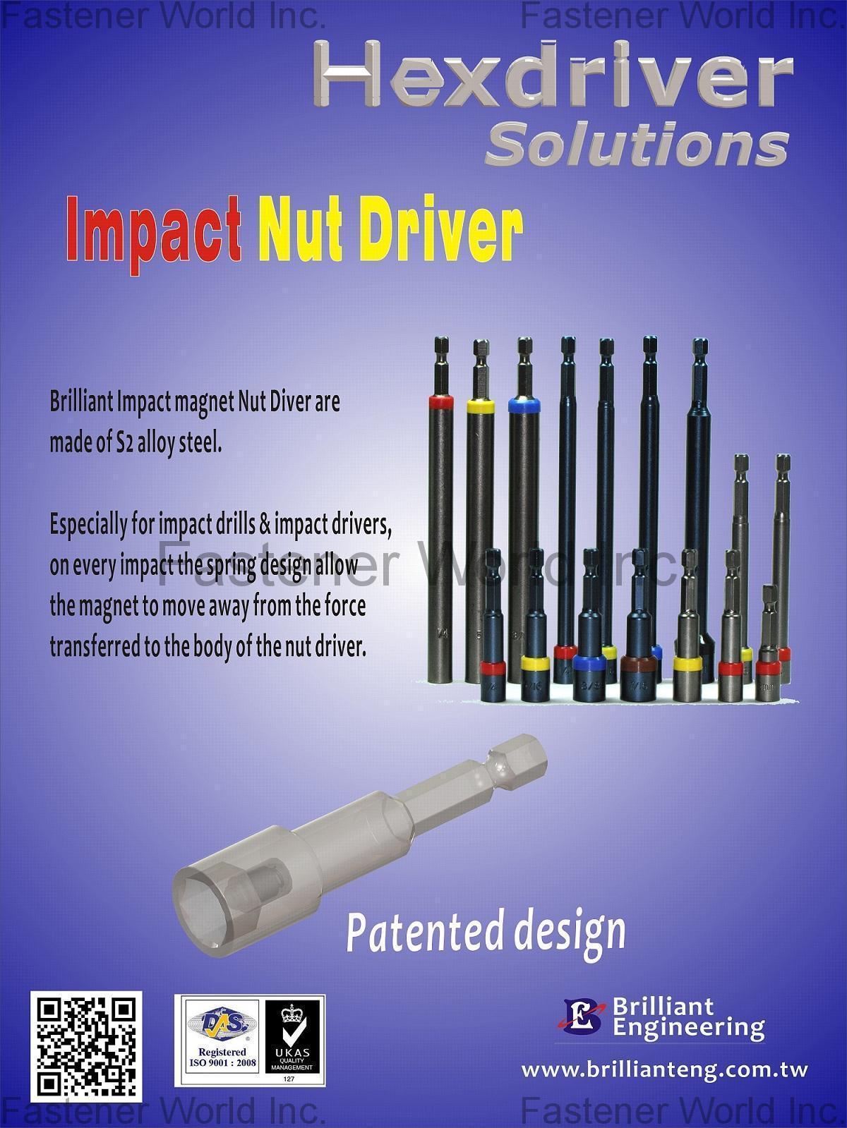 BRILLIANT ENGINEERING CO., LTD. , Impact nut driver, nut setter , Nut Setters