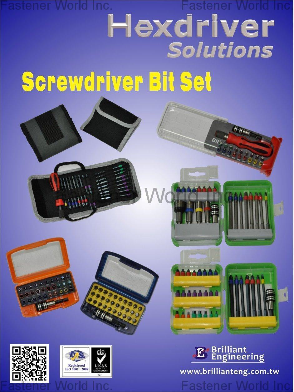BRILLIANT ENGINEERING CO., LTD. , Screwdriver bit set , Bit & Bits Sets