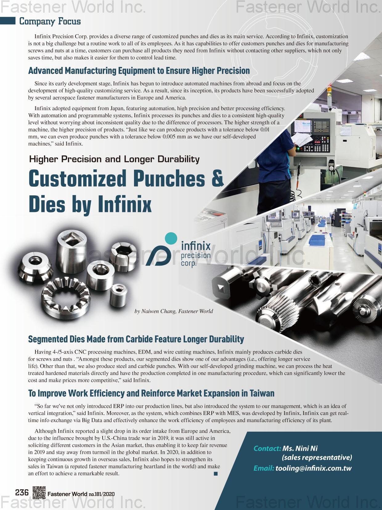 INFINIX PRECISION CORP. , Customized Punches & Dies by Infinix , Molds & Dies