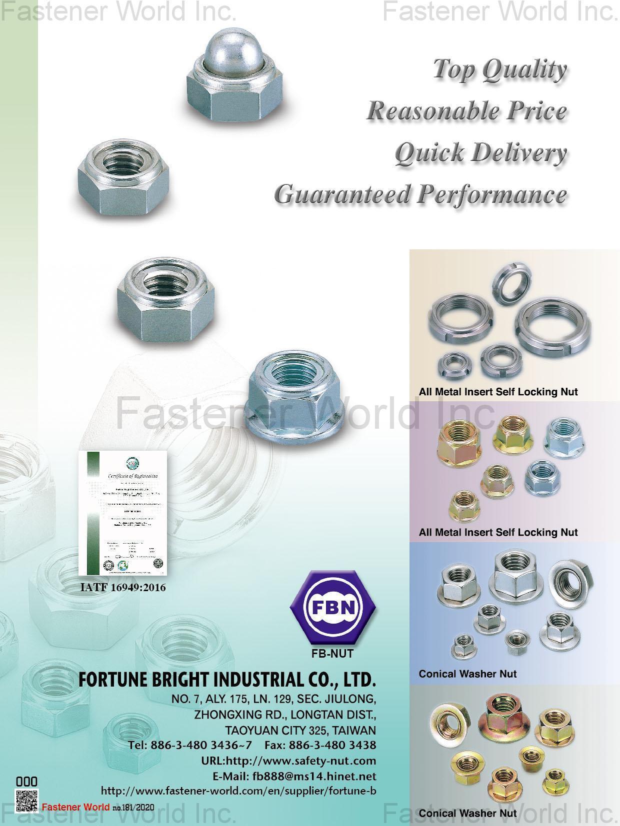  All Metal Insert Self Locking Nuts, Conical Washer Nuts