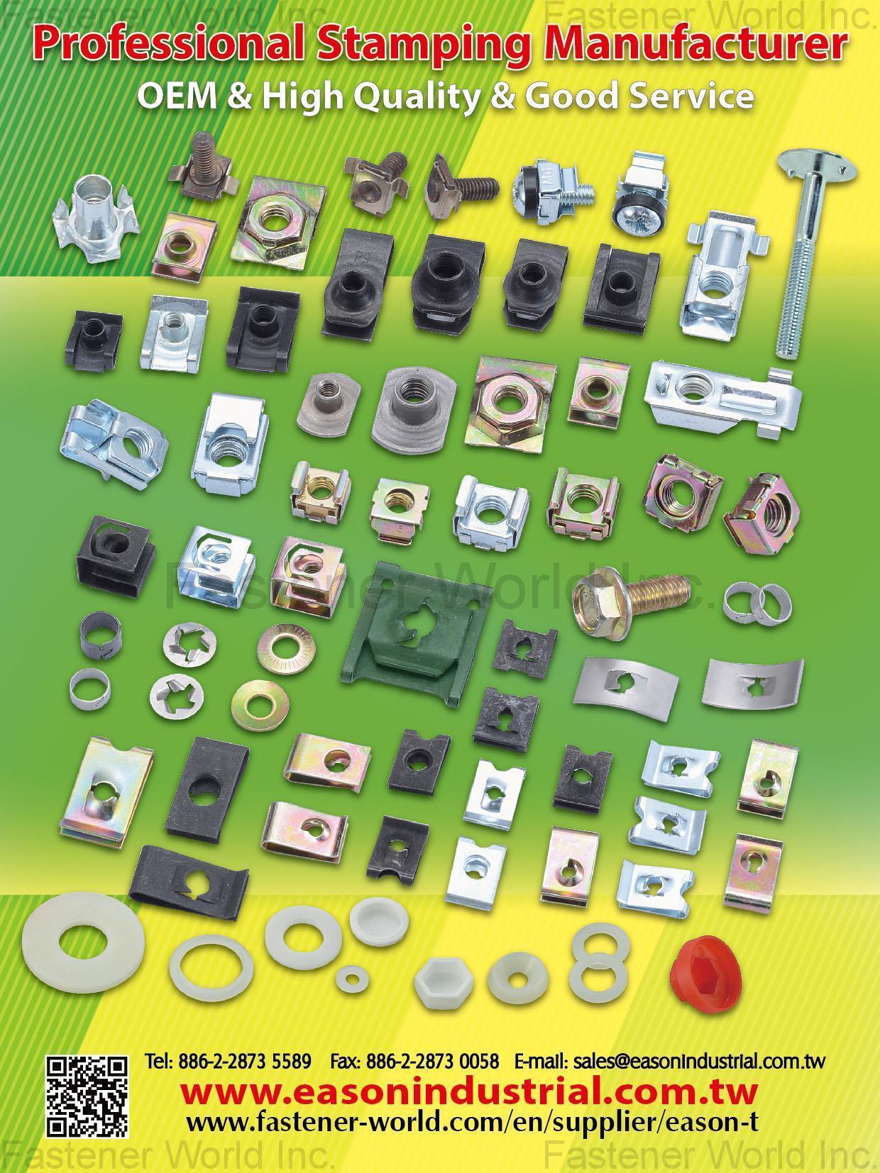 EASON TECH INDUSTRIAL CO., LTD.  , Spring Pins, Cage Nuts, Clip Nuts, Retaining Rings...
