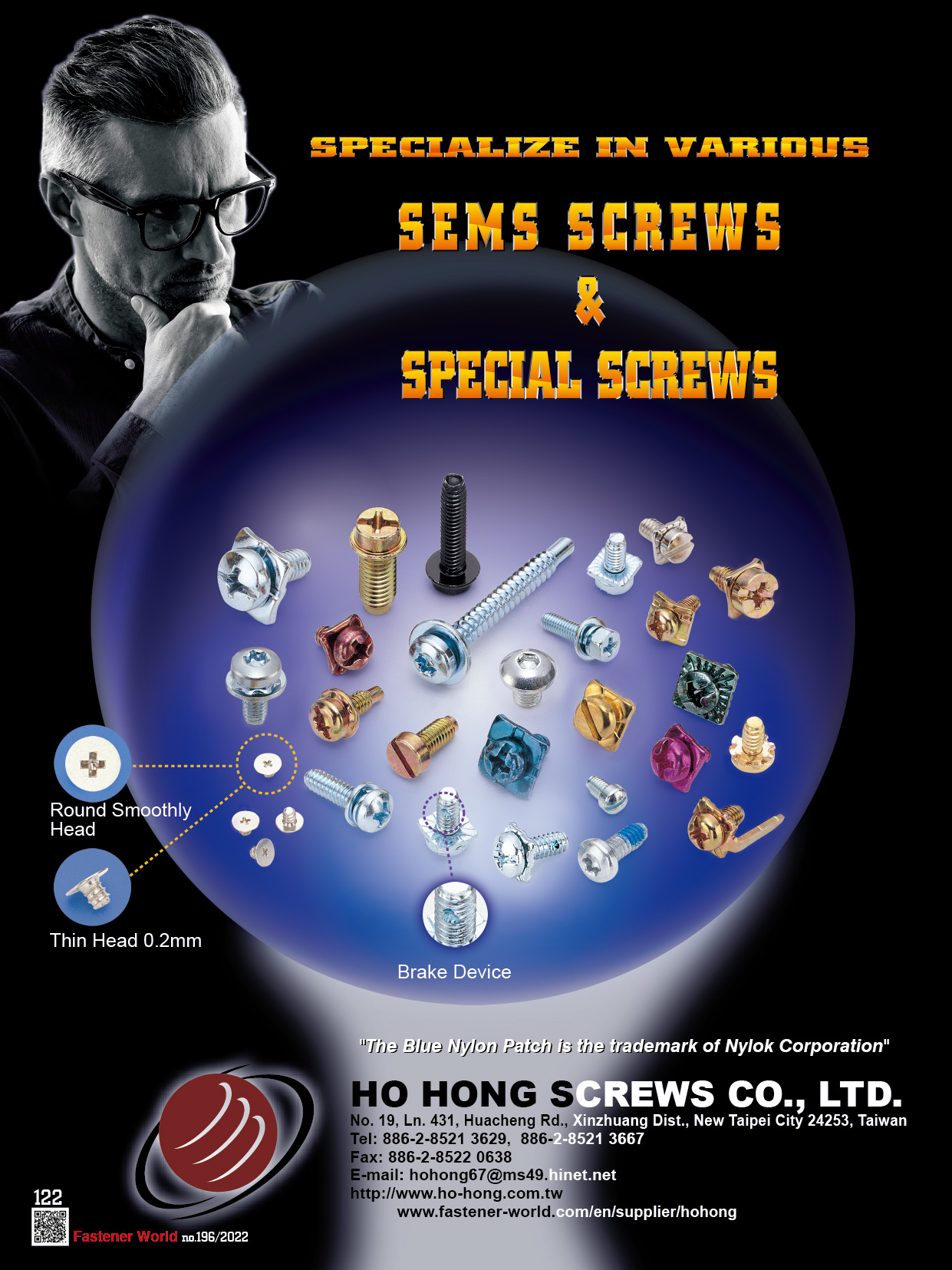 HO HONG SCREWS CO., LTD.  , SEMS SCREWS, SPECIAL SCREWS