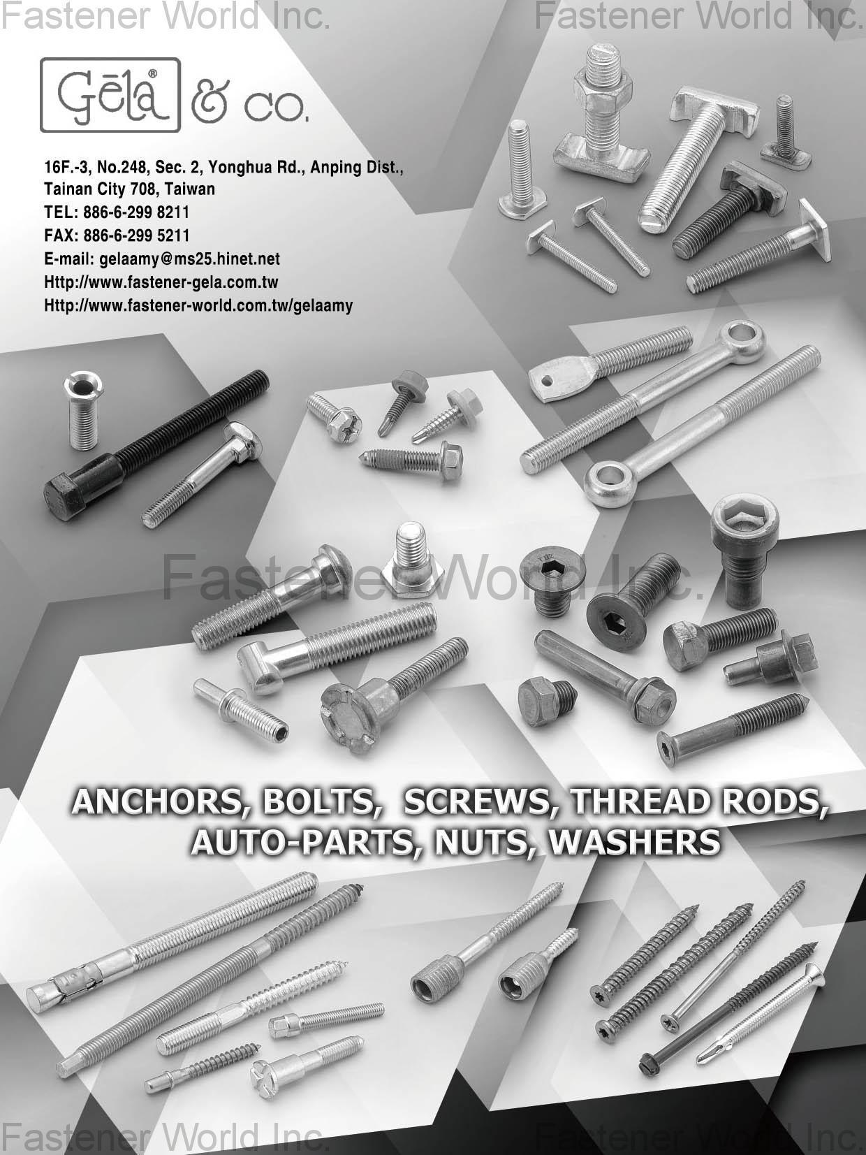 GELA & COMPANY  , Anchors, Bolts, Screws, Thread Rods, Auto-Parts, Nuts, Washers , Thread Rod