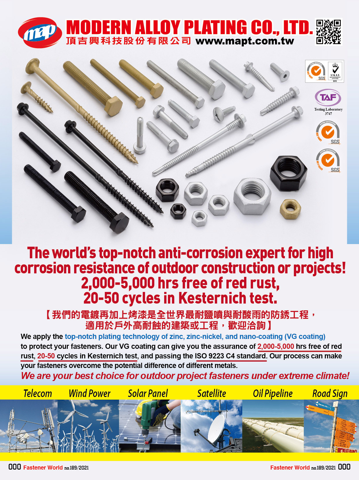 MODERN ALLOY PLATING CO., LTD.  , The world’s top-notch anti-corrosion expert for high corrosion resistance of outdoor construction or projects.