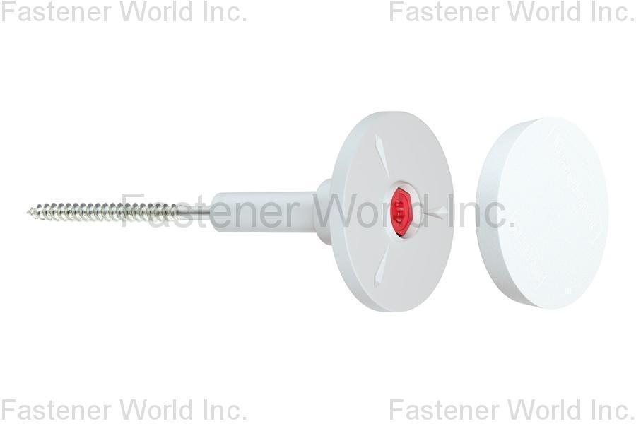  Screw-in fastener with metal pin and telescopic design support washer for eps/xps to the wooden substrate