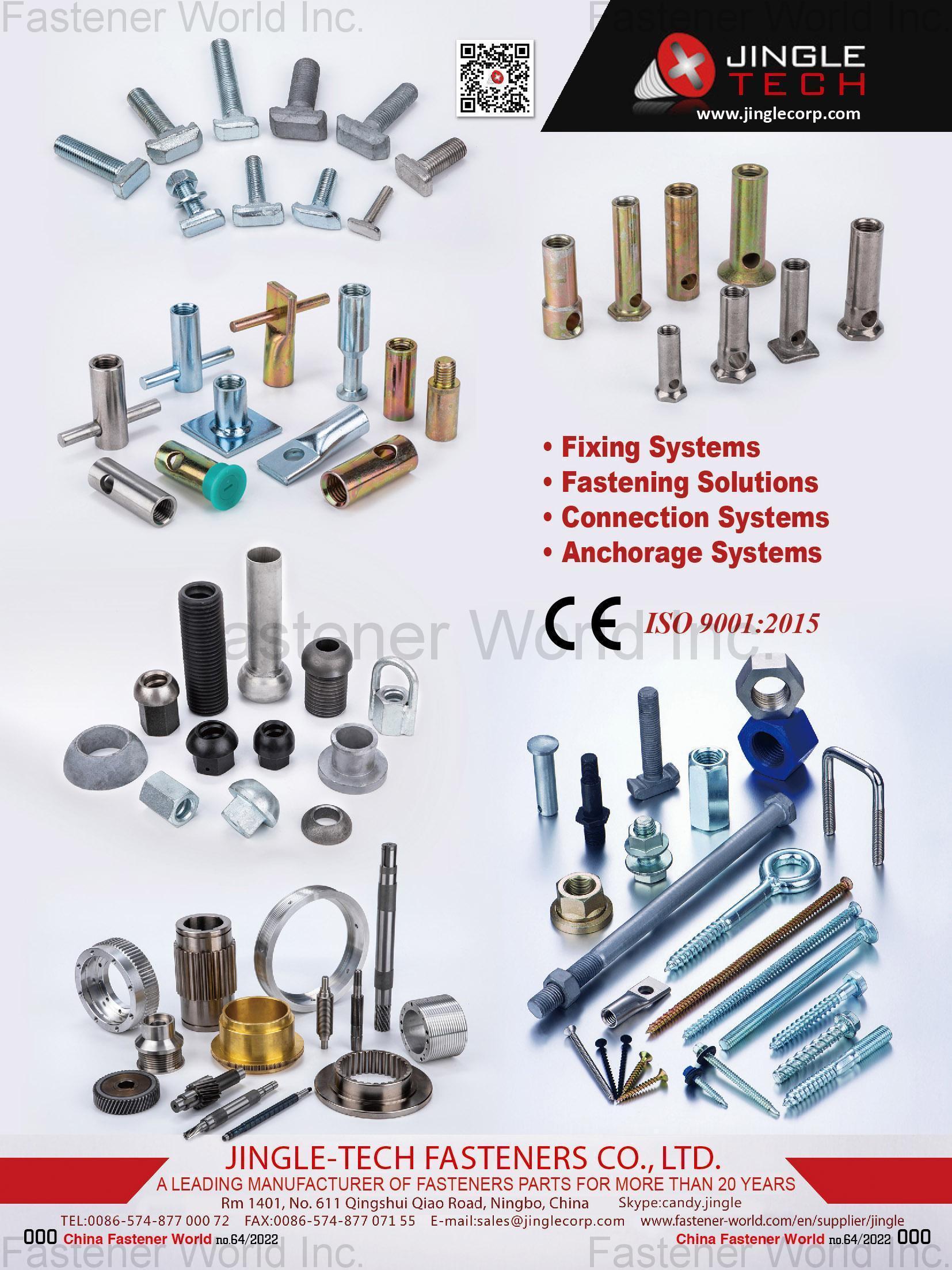JINGLE-TECH FASTENERS CO., LTD. , Fixing Systems, Fastening Solutions, Connection Systems, Anchorage Systems