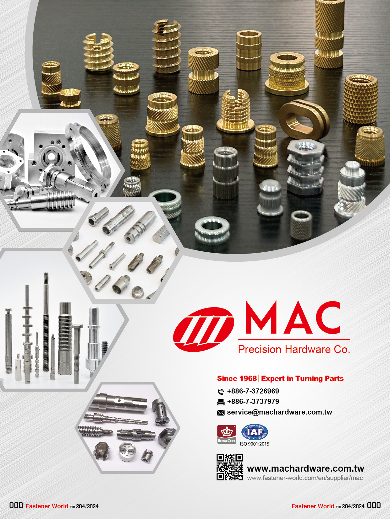 MAC PRECISION HARDWARE CO. , Precision Turning Parts, Locking Beads, Assembly Parts, Cold/Hot Forging Parts,Extrusion Parts,Bolt-nut,Precision Shaft Parts,Hydraulic Fitting,Die Casting Parts,Pipe Joint,Stamping Parts,Lock Accessories, Plastic Injection Parts, Valve rod/Valve element