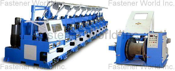 AN CHEN FA MACHINERY CO., LTD.  , STRAIGHT LINE WIRE DRAWING MACHINE WITH COMPUTER CONTROL , Wire Processing Machinery