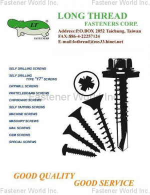 LONG THREAD FASTENERS CORP. 