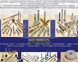 Self-Drilling Screw, Self-Tapping Screw, Construction Screw, Roofing Screw, Drywall Screw, Thread Cutting Screw, Decking Screw,For Standard And Specialized Screw(WATTSON FASTENER GROUP INC. )