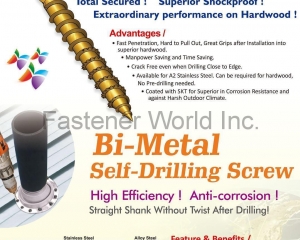 Bi-Metal Self-Drilling Screw(TAIWAN SHAN YIN INTERNATIONAL CO., LTD. )