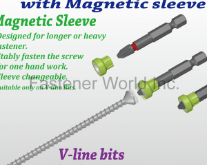 Screwdriver bit, Magnetic Sleeve, V-line bits(BRILLIANT ENGINEERING CO., LTD.)