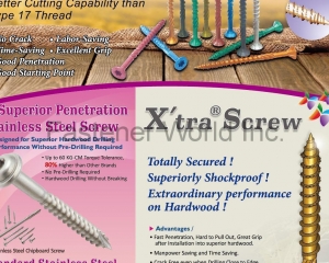 SKT II Bimate, X'tra Screw, Superior Penetration Stainless Steel Screw(TAIWAN SHAN YIN INTERNATIONAL CO., LTD. )