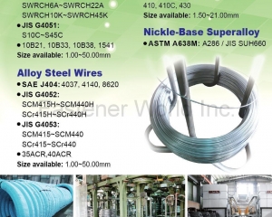 Carbon Steel Wire, Alloy Steel Wire, Stainless Steel Wire, Nickle-Base Superally(NEW BEST WIRE INDUSTRIAL CO., LTD. )
