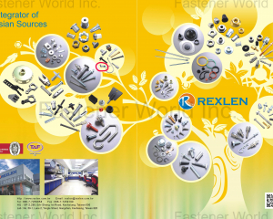 AUTO PARTS, BOLTS & STUDS, CASTINGS, CUSTOM PARTS, NUTS, RUBBER & INJECTION, MOLDED PLASTIC COMPONENTS, SCREWS, STAMPINGS, TURNING PARTS(REXLEN CORP. )