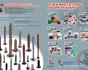 Fastener: Screws, Bolts, Nuts, Washer... Hardware & Shapes: Braces, Hinge, Clamps, Tube, Sheets... Security Products: Locks, Hasps... DIY Packaging: Paper Box, Poly Bags, Plastic Drum, Plastic Jar, Plastic Box, Kit Package, Double Blister, Blister Card...(Hangzhou Grand Imp.& Exp. Co., Ltd. (Haiyan Jiamei Hardware))