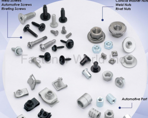 Stamping Parts, Turning Parts, Forging Parts, Sems Screws, Weld Screws, Automotive Screws, Riveting Screws, Flange , Conical Washer Nuts, Weld Nuts, Rivet Nuts, U-Nuts, Clip Screws, Automotive Parts(Tina Fastener Co., Ltd.)