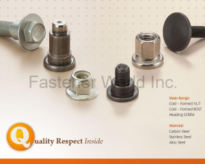 External / Internal Thread Fasteners, Cold-Formed Nuts, Cold Formed Bolts, Heading Screws(INMETCH INDUSTRIAL CO., LTD. )
