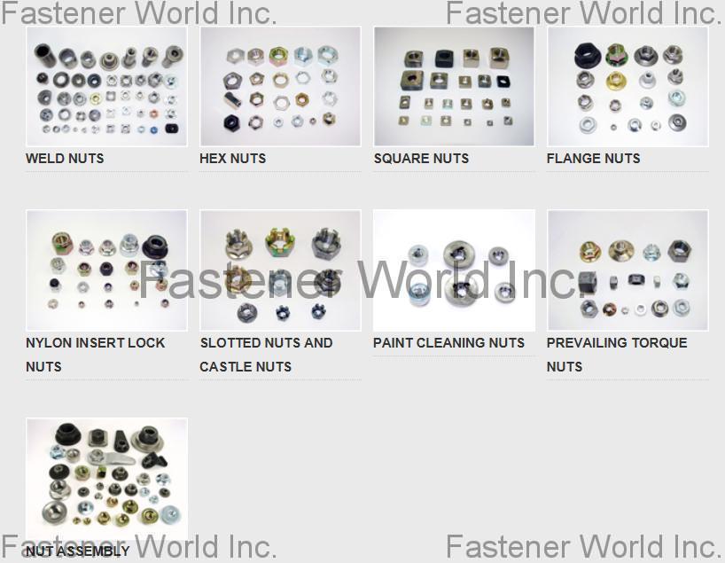 AUTOLINK INTERNATIONAL CO., LTD. , HEX NUTS / SQUARE NUTS, WELDING NUTS, FLANGE NUTS, PREVAILING TORQUE NUTS, CONE WHEEL NUTS, T-NUTS, BLIND NUTS, RIVET NUTS, CONICAL WASHER NUTS, SPECIAL NUTS  , All Kinds Of Nuts