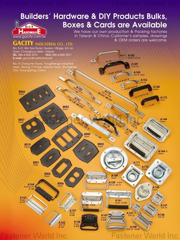 GACITY INDUSTRIAL CO., LTD. , Builders` Hardware & DIY Products Bulks , Handles