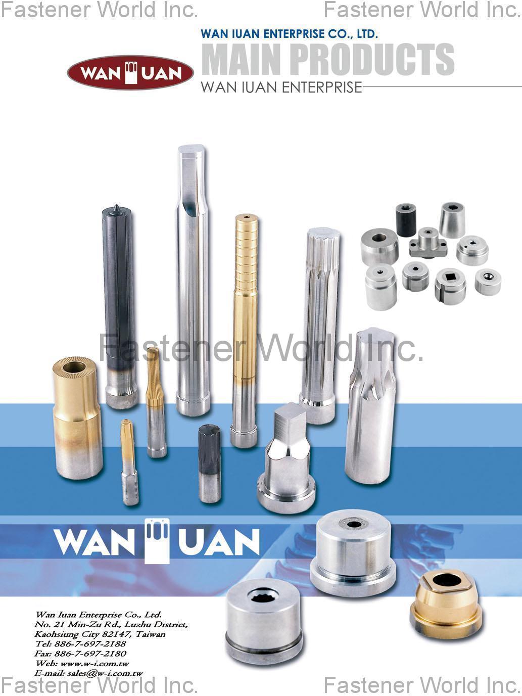 WAN IUAN ENTERPRISE CO., LTD.  , Second Punch, Polygon Punch, Customize Punch, Round Punches Pins, Screw Dies, Carbide Punch, Round Punch, Machine Parts , Punches