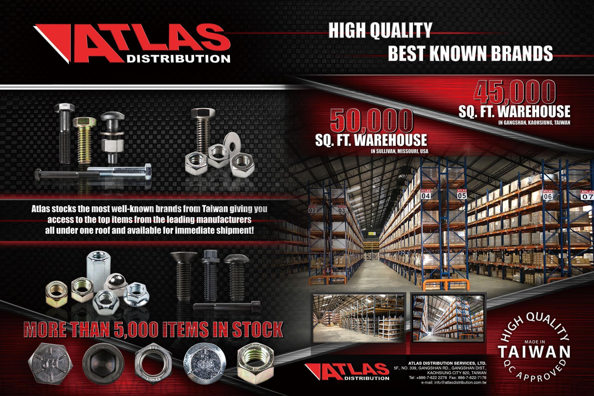 ATLAS DISTRIBUTION SERVICES LTD. , Screws, Nuts, Washers, Bolts, Anchors , All Kinds of Screws ATLAS DISTRIBUTION SERVICES LTD. , Screws, Nuts, Washers, Bolts, Anchors , All Kinds of Screws