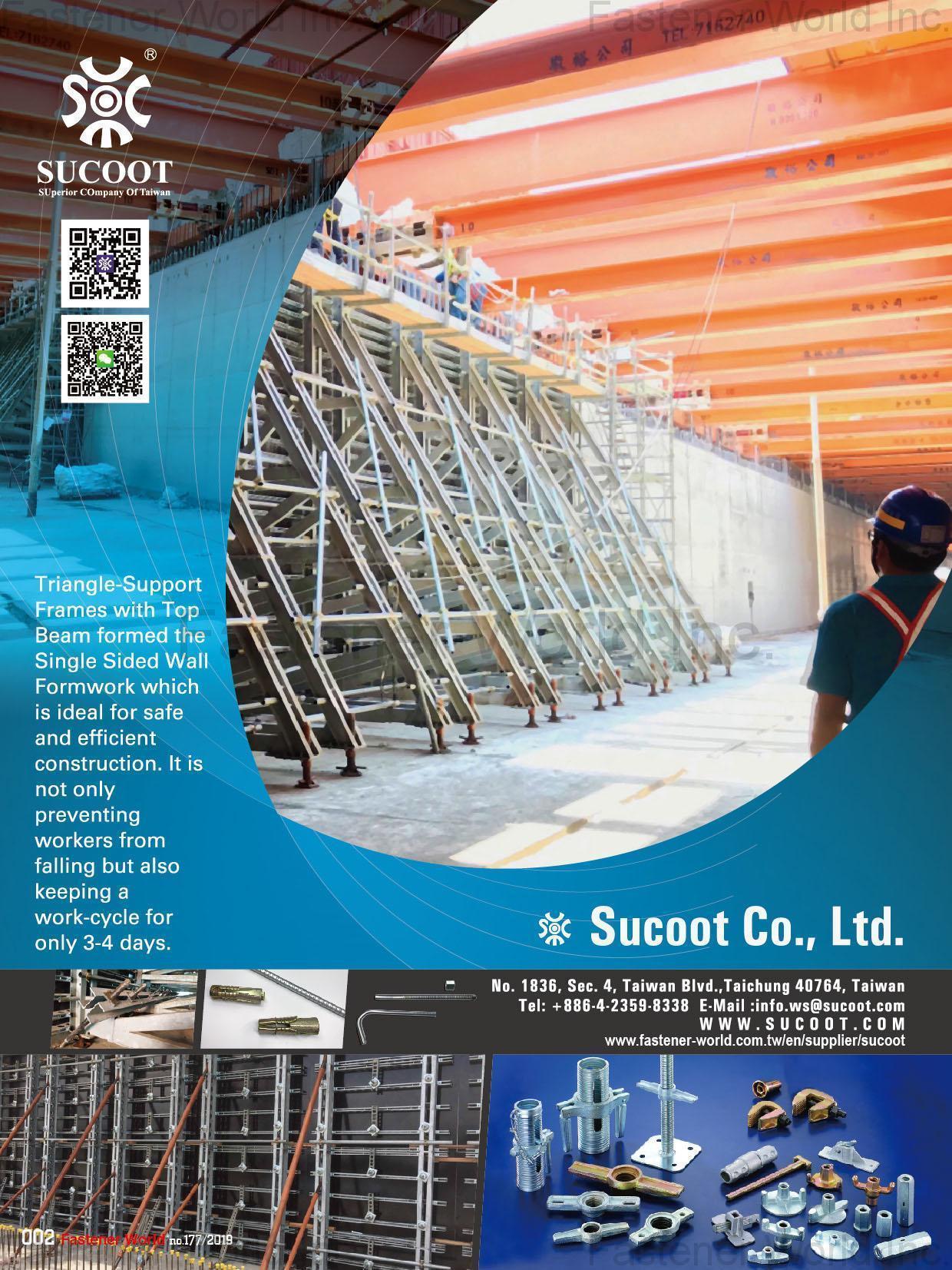 SUCOOT CO., LTD. , Wall Form, Column , Slab Form, Pier Cap Form, Box Culvert Form, Base Beam, Top Beam , Building Parts