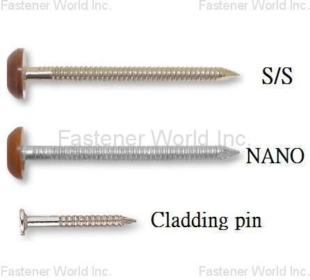 HWALLY PRODUCTS CO., LTD.  , NO.1508 PLASTIC HEADED NAIL (POLYTOP PIN) , (Steel) Wire Nails