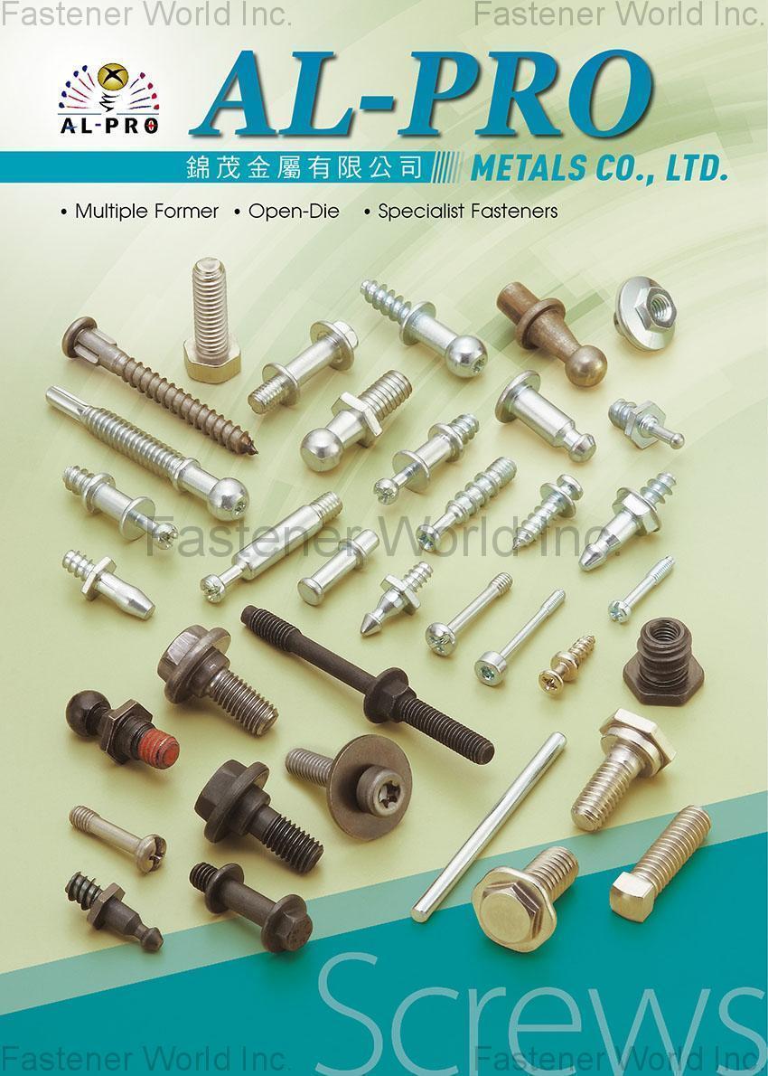 AL-PRO METALS CO., LTD. , Multiple Former, Open-Die, Specialist Fasteners , Open Die Screw