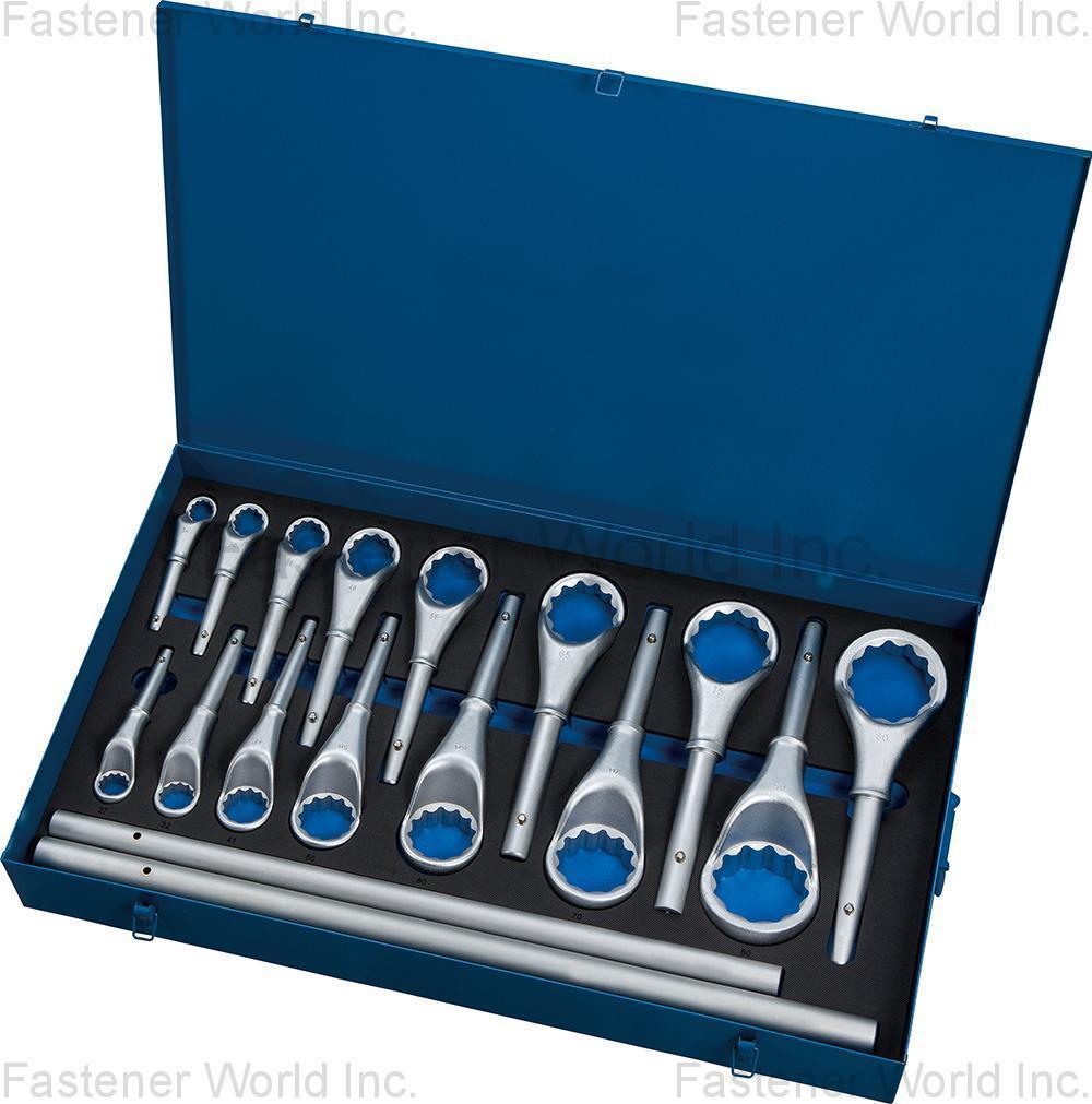 ING-HWEI IMPLEMENTS MFG. CORP. , 19pc Heavy-Duty Offset Ring Wrench ING-HWEI IMPLEMENTS MFG. CORP. , 19pc Heavy-Duty Offset Ring Wrench