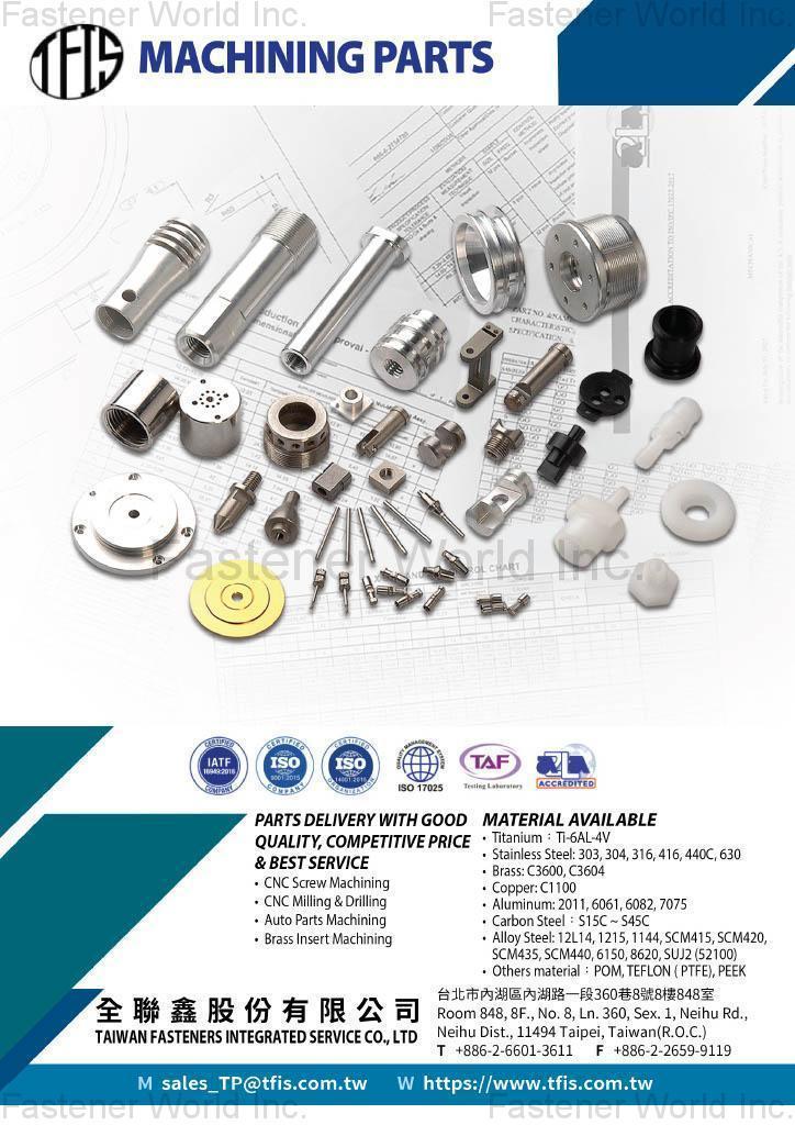 TAIWAN FASTENERS INTEGRATED SERVICE CO., LTD. (TFIS)