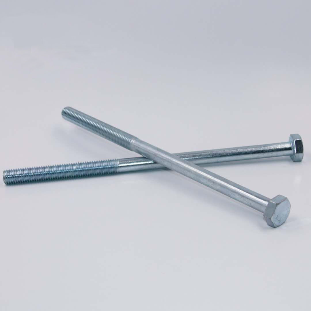 HEBEI CHAISHI NEW ENERGY TECHNOLOGY CO., LTD. , DIN931 long hex bolt with blue zinc carbon steel and good price from direct factory