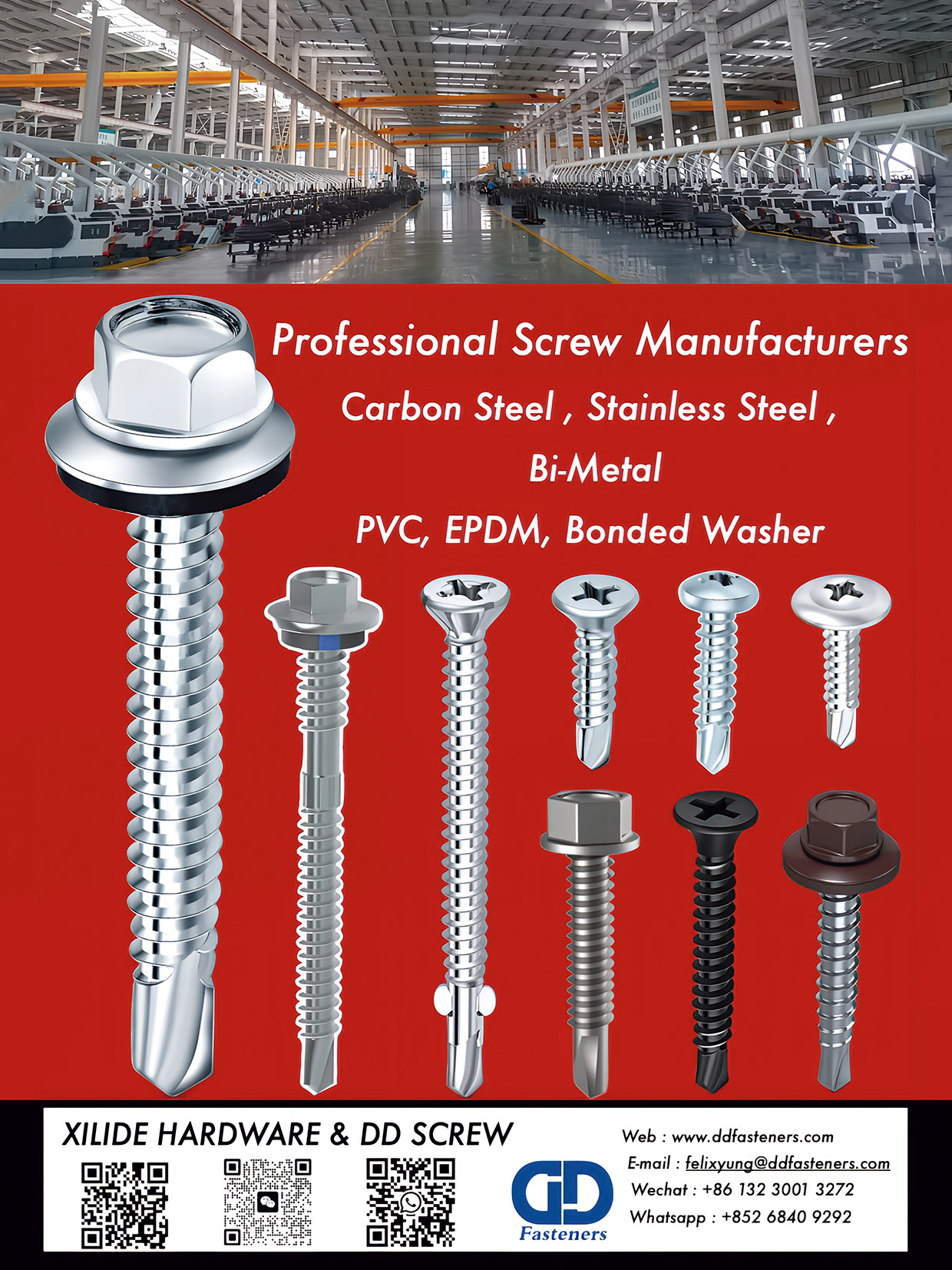 XILIDE HARDWARE & DD SCREW , Thread Rod Solar Power Fasteners Screw Products Washer Stainless steel screws Special Custom Screw Screws Screw Rivets High Strength Bolts & Nuts Anchors