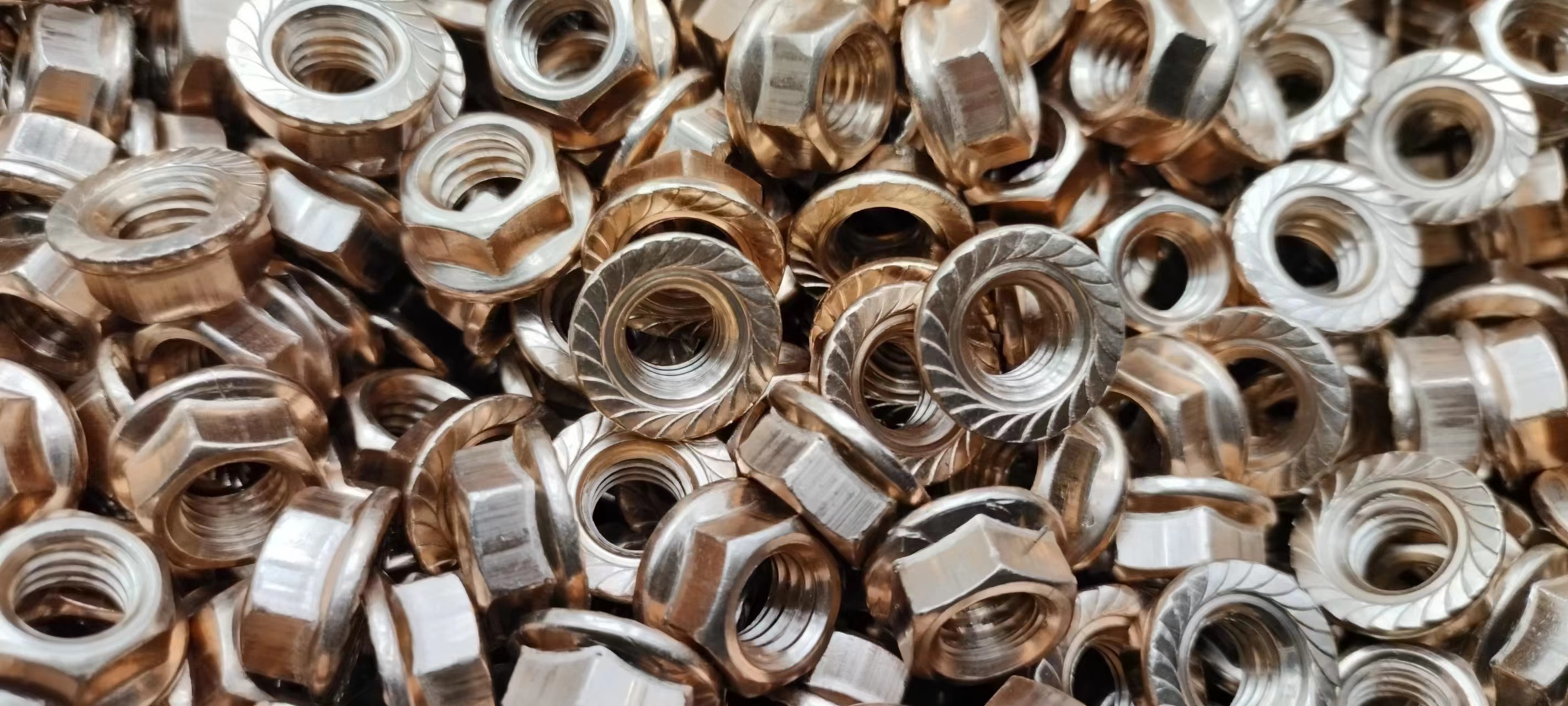 Chongqing Yushung Non-Ferrous Metals Co., Ltd. , Marine grade C65100 Siicon Bronze Serrated Hex Flange Nuts 3/8-16UNC