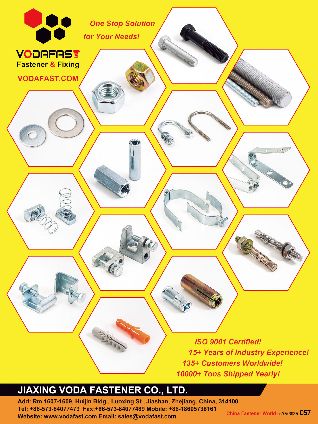 JIAXING VODA FASTENER CO., LTD. , Standard & Customized Fasteners, Stamping Parts, Rigging Products Non-standard Fasteners Stainless Steel Fasteners Bolts Nuts Screws Washers Rods & Studs Anchors Other Fasteners Riggings Tools JIAXING VODA FASTENER CO., LTD. , Standard & Customized Fasteners, Stamping Parts, Rigging Products Non-standard Fasteners Stainless Steel Fasteners Bolts Nuts Screws Washers Rods & Studs Anchors Other Fasteners Riggings Tools