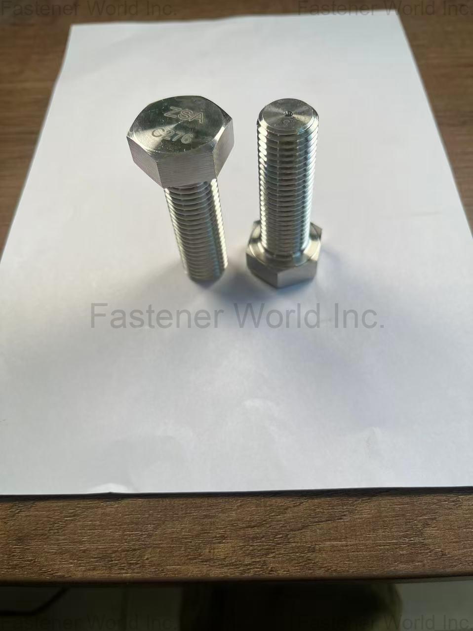JIANGSU ZSA INDUSTRY CO., LTD , Hastelloy C276 HEX BOLT