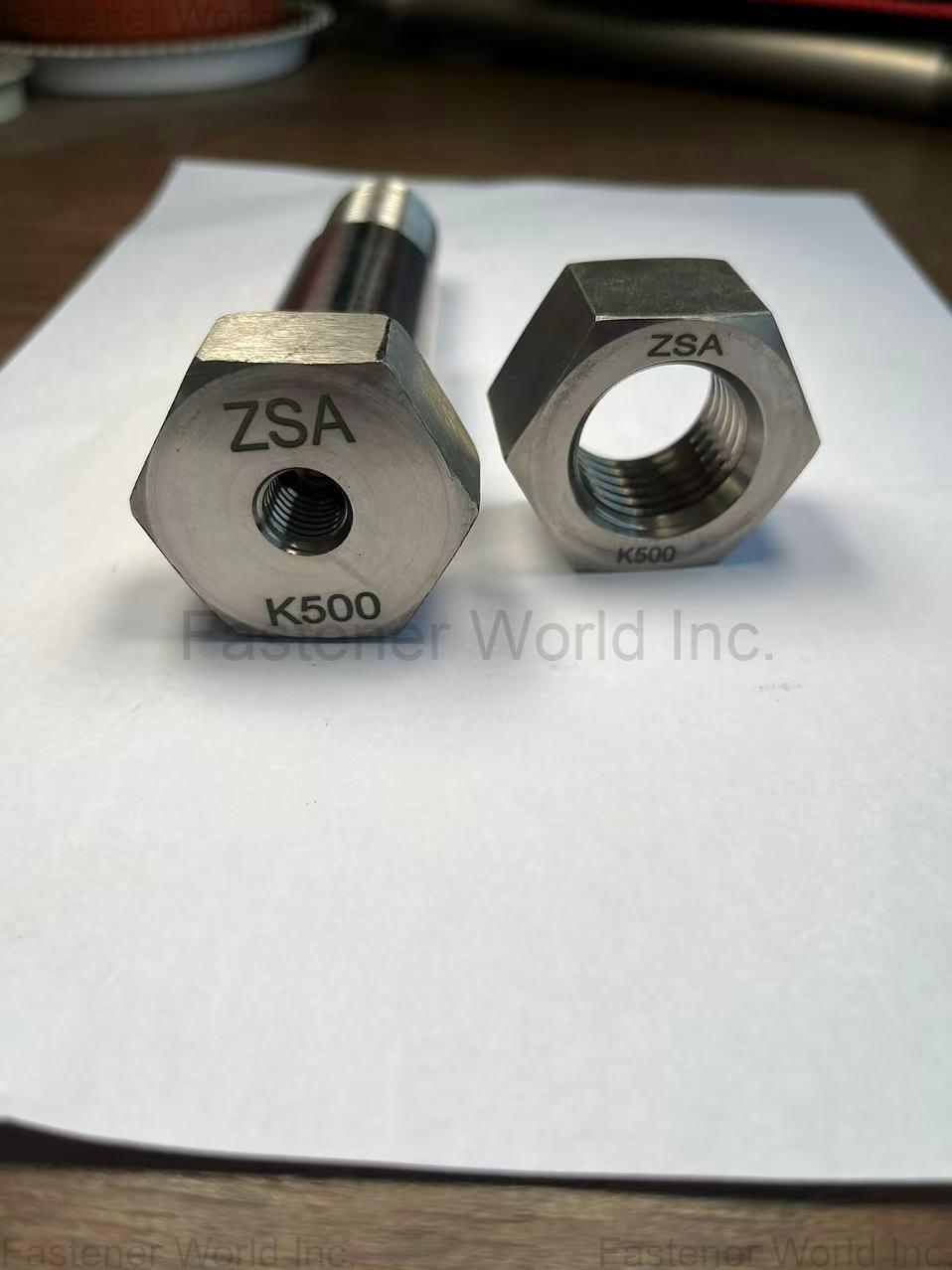 JIANGSU ZSA INDUSTRY CO., LTD , zsa  monel k500 hex bolt
