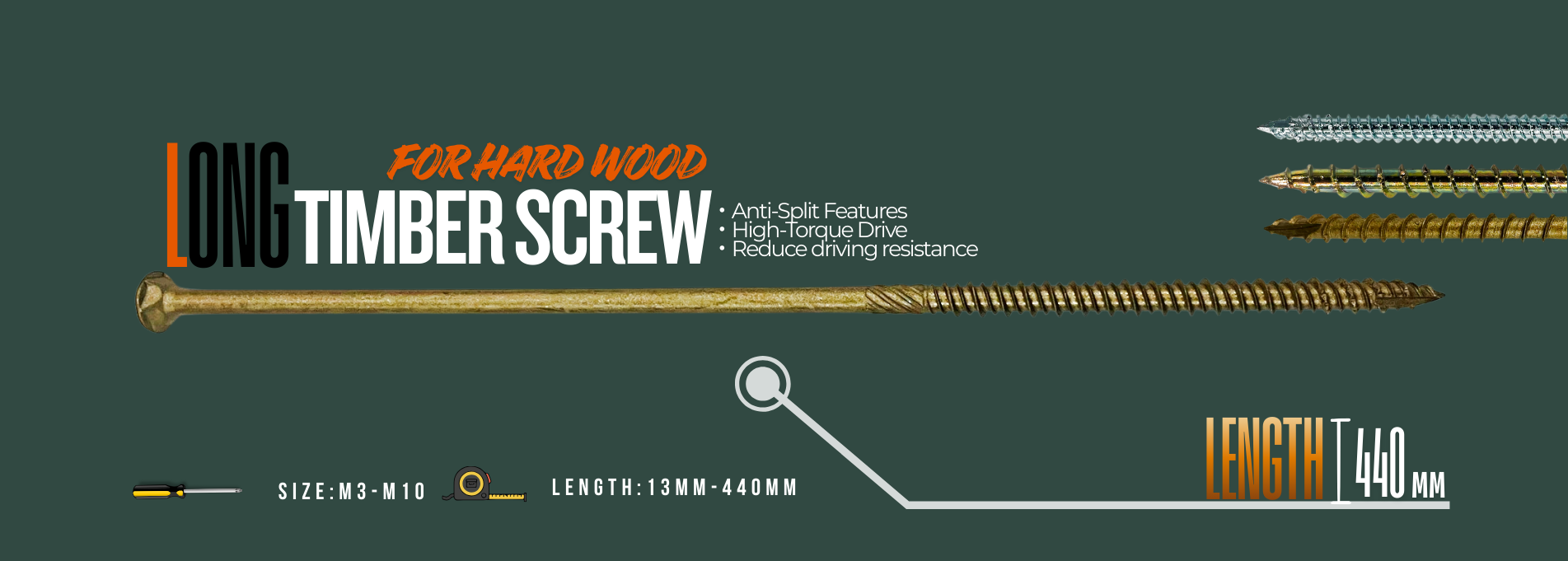 KATSUHANA FASTENERS CORP.  , TIMBER SCREW/DECK SCREW