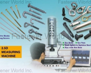 Drive Hooks, Long Screws, Eye Bolts, Eye Nuts, Track Spikes in Stainless Steel Material, Pins with Slot Hole(SUPERIOR QUALITY FASTENER CO., LTD. )