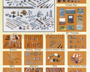 Thread Rod, DIY Package, Drilling Screw, Machine Screw & Bolts, Nuts, Nails, Washers, Pins, Plastic Anchors & Parts, Wood Dowels, Hooks & Eyes, Furniture Fasteners,Construction Fastener(MASTER UNITED CORP. )