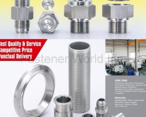 Precision CNC Turning, Industrial Components, Connectors, Special Fasteners, Medical Device, Hydraulic & Pneumatic Components(PrimEst Co., Ltd.)